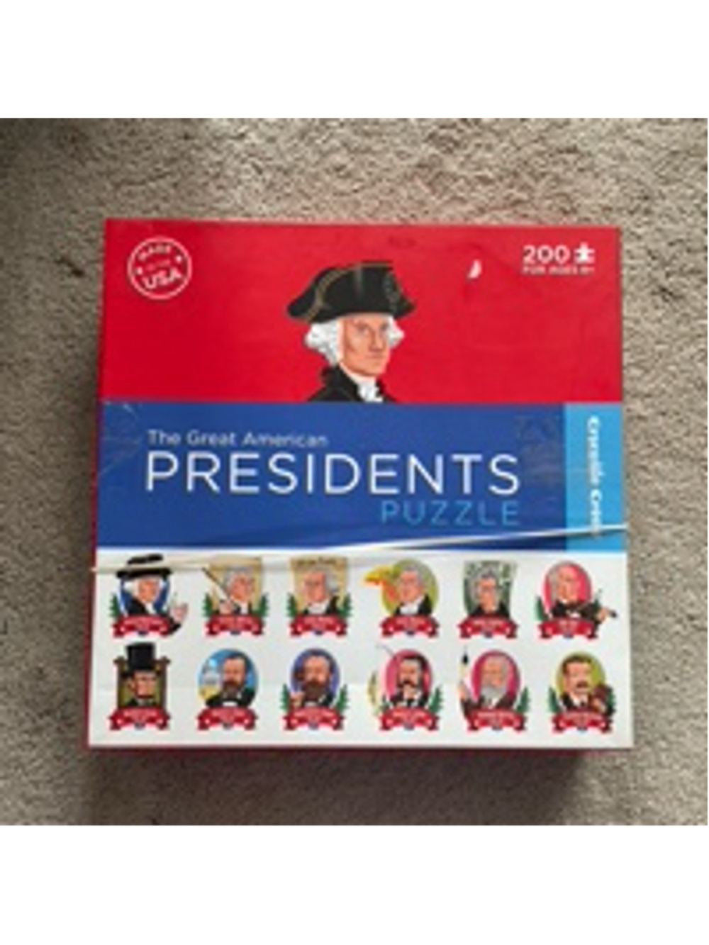 Presidents Puzzle One Size Red Blue